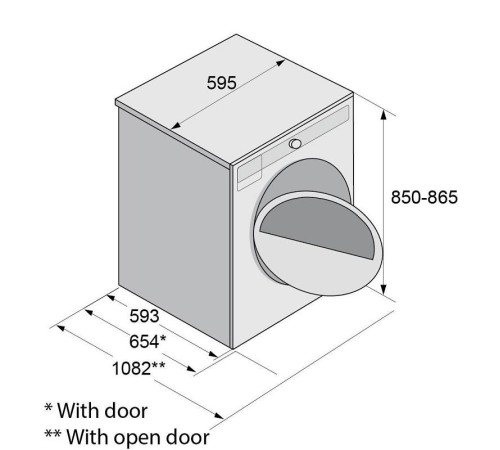 Сушильный автомат ASKO/ Арт. 576707 ; 85х60х64, конденсационная сушильная машина, 8 кг, B, индукционный мотор, белая
