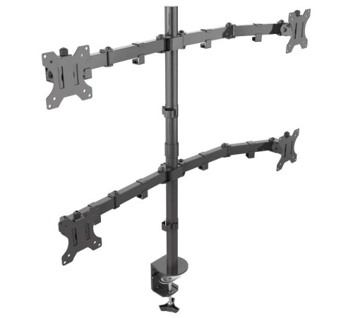 ONKRON кронштейн для четырех мониторов 13"-32" настольный, чёрный D421E ONKRON кронштейн для четырех мониторов 13"-32" настольный, чёрный D421E