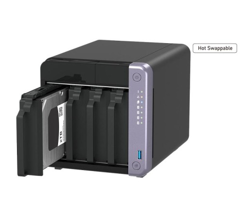 Сетевое хранилище без дисков/ SMB QNAP TS-432X-4G 4-bay 3.5" desktop NAS, AL524 4C 2.0GHz, 4GB DDR4 RAM (max 16GB), 1 x 10GbE SFP+, 2 x 2.5GbE, 1 x PCIe Gen3, 2 x USB 3.2 Gen1