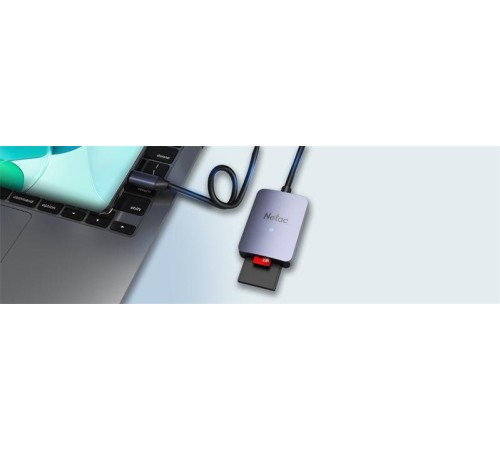 Кардридер  Netac Flash card reader WK12, USB3.0 Type-C to mSD/SD (repl. NT09WK12-30GR)