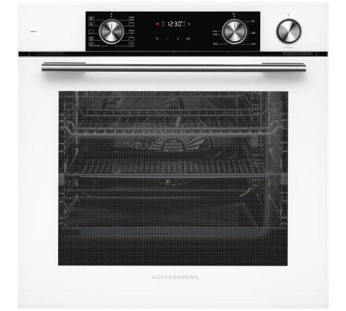Электрический духовой шкаф Kuppersberg/ 60 см, 80 л, High-Tech, 10 режимов, ПАР, Soft Close, телескопические направляющие, белый цвет Электрический духовой шкаф Kuppersberg/ 60 см, 80 л, High-Tech, 10 режимов, ПАР, Soft Close, телескопические направляющие, белый цвет