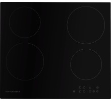 Встраиваемые электрические панели Kuppersberg/ Электрическая,  Электрическая независимая варочная поверхность стеклокерамическая, ширина 60 см, 4 зоны ускоренного нагрева HI-Light, сенсорное управление, 5 цифровых дисплев, 9 уровней мощности, автоотключен