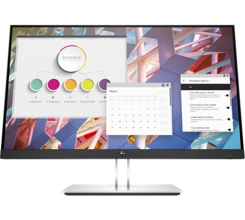 Монитор LCD 24'' [16:9] 1920х1080(FHD) IPS, nonGLARE, 60 Hz, 250 cd/m2, H178°/V178°, 1000:1, 20М:1, 16.7M, 5ms, VGA, HDMI, DP, USB-Hub, Height adj, Pivot, Tilt, Swivel, 1Y, Black,Silver (Мятая упаковка)