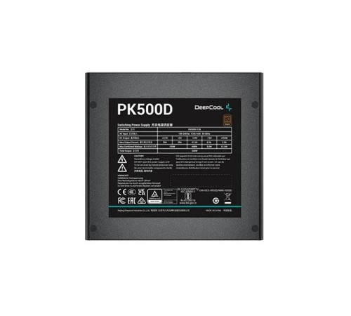 блок питания Deepcool PK500D (ATX 2.4, 500W, PWM 120mm fan, Active PFC+DC to DC, 80+ BRONZE) RET блок питания Deepcool PK500D (ATX 2.4, 500W, PWM 120mm fan, Active PFC+DC to DC, 80+ BRONZE) RET