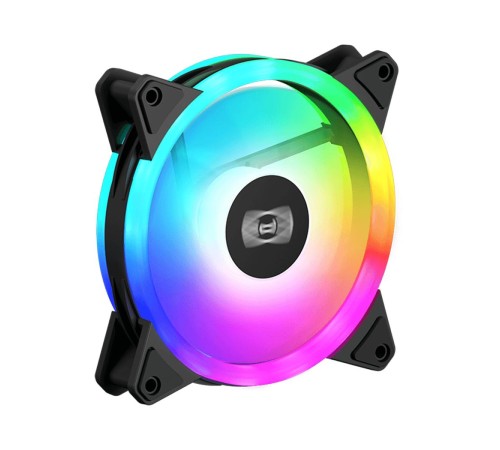 Кулер для корпуса/ Case Cooler PCCooler F3 T120 ARGB BK 3IN1 (120x120x25mm, 4-pin PWM, ARGB, 46CFM, 21.6dBA, 1800RPM, Black, 3pcs)