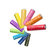 Батарейки щелочные Xiaomi AA Rainbow Batteries (10 Count) LR6 (BHR5393GL) (Вскрытая упаковка)