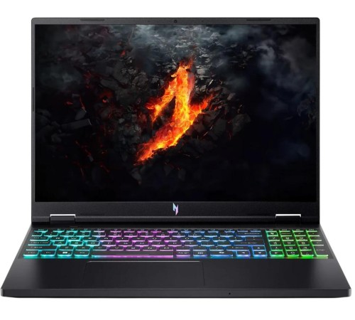 Ноутбук/ ACER Aspire Nitro AN16-7377YN 16"(1920x1200 (матовый) IPS)/Intel Core i7 14650HX(2.2Ghz)/16384Mb/1024PCISSDGb/noDVD/Ext:nVidia GeForce RTX4050(6144Mb)/Cam/BT/WiFi/50WHr/war 1y/2.2kg/Black/NoOS