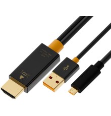 Greenconnect Кабель-адаптер MHL 2.0m microB 5pin + AM в HDMI 2.0