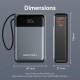 Power Bank Vention 20000mAh(USB-C + USB-C/USB-A) со встроенным кабелем 65W с LED Дисплеем, шт.
