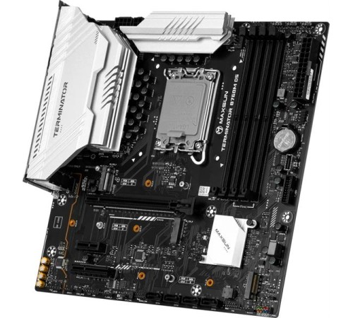 Материнская плата MAXSUN MS-Terminator B760M D5 WiFi, LGA1700, B760, 4*DDR5, 4*SATA3, 3*M.2, 2*USB 3.2, 6*USB 2.0, 1*PCIEx16, 1*PCIEx1, HDMI+DP, mATX