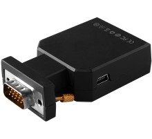 Конвертер переходник VGA + 3.5mm в HDMI,  Greenline, 1920x1080p 60Hz, EDID, GL-v135