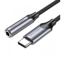 Переходник Vention USB-C M/ Jack 3.5 mm F DAC - 0,1м Серый