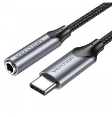 Переходник Vention USB-C M/ Jack 3.5 mm F DAC - 0,1м Серый