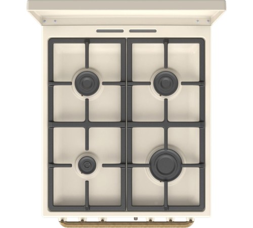 Плита GORENJE/ Тип плиты: комбинированная, Тип варочной поверхности: газовая, Цвет: бежевый, Гриль: Есть, Ширина, см: 50