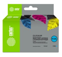 -/ Картридж струйный Cactus CS-3YL81AE 912XL голубой (10.5мл) для HP OfficeJet 8012/8014/8015/8017;Offi