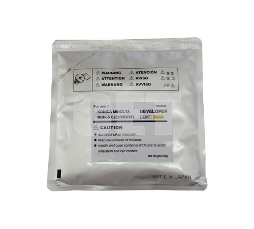 Тонеры и девелоперы Девелопер для KONICA MINOLTA Bizhub C200/C203/C253/C353 (CET) Yellow, 250г/пак, 75000 стр., CET6825 Тонеры и девелоперы Девелопер для KONICA MINOLTA Bizhub C200/C203/C253/C353 (CET) Yellow, 250г/пак, 75000 стр., CET6825