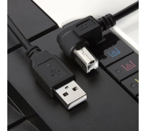 Greenconnect Кабель 1.0m USB 2.0, AM/BM угловой, черный, 28/28 AWG, экран, армированный, морозостойкий, GCR-UPC3M2-BB2S-1.0m Greenconnect Кабель 1.0m USB 2.0, AM/BM угловой, черный, 28/28 AWG, экран, армированный, морозостойкий, GCR-UPC3M2-BB2S-1.0m