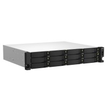 Системы хранения данных QNAP SMB 2U/12bay QC 2,0GhzCPU/8Gb(upto16Gb)/upto 24HDD with TL-R1200S-RP/SATA(3,5" 2,5")/ 4xUSB/1xExp.slot/2x2,5Gb/1xHDMI/iSCSI/2xPS/no rail(RAIL-B02)/3YW TS-1264U-RP-8G-EU-RU