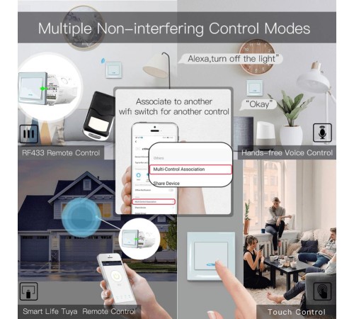 Реле MOES Wi-Fi+RF Switch Module (Вскрытая упаковка) Реле MOES Wi-Fi+RF Switch Module (Вскрытая упаковка)