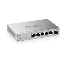 Коммутатор Мультигигабитный коммутатор Zyxel XMG-105, 5xRJ-45: 1/2.5G, 1xSFP+, настольный, бесшумный