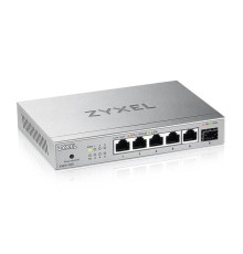 Коммутатор Мультигигабитный коммутатор Zyxel XMG-105, 5xRJ-45: 1/2.5G, 1xSFP+, настольный, бесшумный