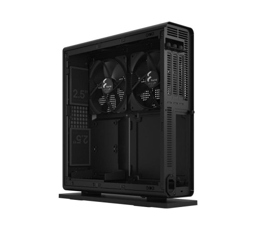 Корпус без блока питания/ Case Fractal Design Ridge, 2x140mm, 2xUSB-A 3.2 + 1xUSB 3.2 Type-C, SFX PSU Support, mITX Black