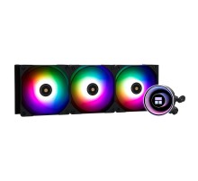 Водяное охлаждение для процессора/ Water Cooling System Thermalright Frozen Notte 360 Black Argb V2 (360mm, Black, ARGB/ Fans: 3x120mm, 72.37CFM, 27.7dBA, 2000RPM/ Pump height 54mm, 28dBA, 5300RPM, Rad thickness 27mm/ S: 1200, 1700, 1851, 2011, 2066, 115X