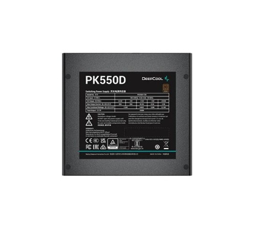 Блок питания Deepcool PK550D (ATX 2.4, 550W, PWM 120mm fan, Active PFC+DC to DC, 80+ BRONZE) RET Блок питания Deepcool PK550D (ATX 2.4, 550W, PWM 120mm fan, Active PFC+DC to DC, 80+ BRONZE) RET