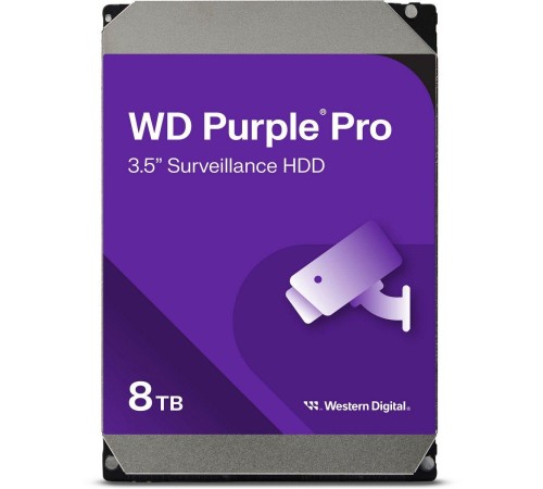 Жесткий диск/ HDD WD SATA3 8Tb Purple Pro 7200 rmp 256MB  1 year warranty (replacement WD8001PURP)