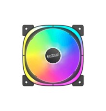 Кулер для корпуса/ Case Cooler PCCooler EF 120 ARGB BK 3 IN 1 (120x120x25mm, 4-pin PWM, ARGB, 37.98CFM, 25.7dBA, 1500RPM, Black, 3pcs)