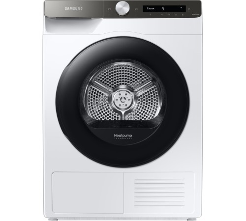 Сушильная машина Samsung/ Серия DV5000Т. Загрузка - до 9кг, Технология Тепловой Насос, Контейнер сбора конденсата, 2 уровневая фильтрация, цвет корпуса-белый Сушильная машина Samsung/ Серия DV5000Т. Загрузка - до 9кг, Технология Тепловой Насос, Контейнер сбора конденсата, 2 уровневая фильтрация, цвет корпуса-белый