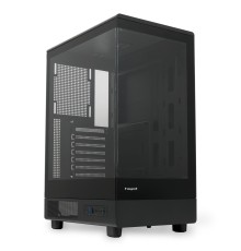 Корпус без блока питания/ Case HSPD F510, Panoramic Mid Tower, Black, TG, 0.5 SPCC, no fans ATX, mATX, mITX 180/280/160mm 1x2.5", 1x3.5", 7xPCI 1xUSB-A 3.0, 1xUSB-A 1.0 356x218x467mm