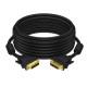 GCR Кабель PROF 3.0m DVI-D, черный, GOLD, ферритовые кольца, OD 8.5mm, 28 AWG, DVI/DVI, 25M/25M, двойной экран, GCR-54236