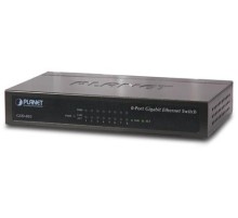 коммутатор/ PLANET 8-Port 10/100/1000Mbps Gigabit Ethernet Switch (External Power) - Metal Case