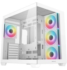 корпус Deepcool CG530 4F WH без БП, боковое окно (панорама), 3x120мм ARGB Reverse вентилятора на боковой стенке, 1x120мм ARGB вентилятор сзади, белый, ATX