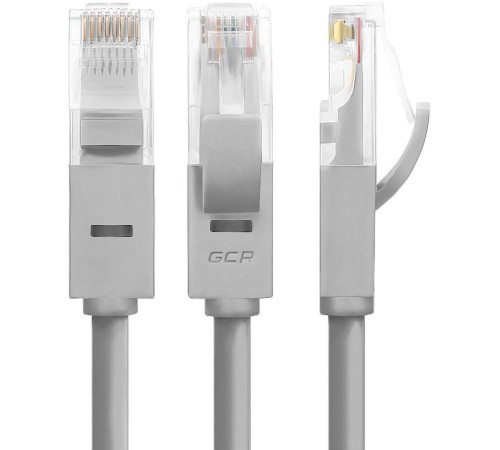 Greenconnect Патч-корд прямой 0.3m, UTP кат.5e, серый, позолоченные контакты, 24 AWG, литой, GCR-LNC03-0.3m, ethernet high speed 1 Гбит/с, RJ45, T568B Greenconnect Патч-корд прямой 0.3m, UTP кат.5e, серый, позолоченные контакты, 24 AWG, литой, GCR-LNC03-0.3m, ethernet high speed 1 Гбит/с, RJ45, T568B