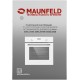 Шкаф духовой электрический MAUNFELD/ Шкаф духовой электрический, 56 л,595х595 мм, управление комбинированное, стекло в дверце 2, гриль,5 режимов,конвекция,тип очистки паром,цвет белый