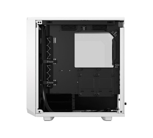 Корпус ПК без блока питания/ Case Fractal Design Meshify 2 Mini TG Clear Tint, Mini-Tower, 1x120mm + 1x140mm, 2xUSB-A 3.2 + 1xUSB 3.2 Type-C mATX, mITX, mDTX White