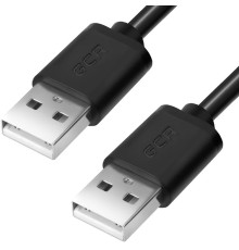 Greenconnect Кабель 2.0m USB 2.0, AM/AM, черный, 28/28 AWG, экран, армированный, морозостойкий, GCR-UM5M-BB2S-2.0m