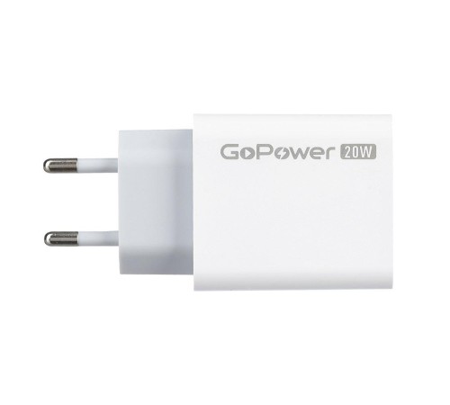 Сетевое З/У/ Сетевое З/У GoPower GPQC08 1USB+1Type-C 20W QC3.0 белый Сетевое З/У/ Сетевое З/У GoPower GPQC08 1USB+1Type-C 20W QC3.0 белый