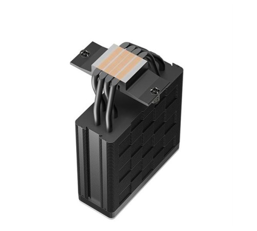 Кулер для процессора DEEPCOOL AG400 BK ARGB V2 LGA1851/1700/1200/115X/AM5/AM4 (18шт/кор, TDP 220W, PWM, ARGB Fan 120mm, 4 тепл. трубки, черный) RET (R-AG400-BKAMMN-GJD)