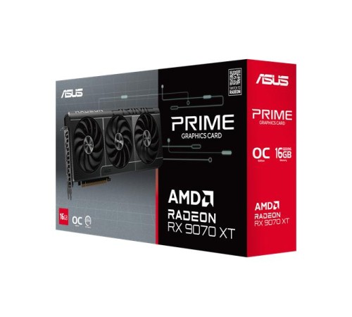 Видеокарта ASUS PRIME-RX9070XT-O16G//RX9070XT HDMI DP*3 16G D6; 90YV0L71-M0NA00