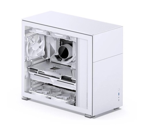 Корпус без блока питания/ Case JONSBO D41 STD, Midi-Tower, TG, no fan, 1xUSB-A 3.2 + 1xUSB-C 3.2, ATX, mATX White