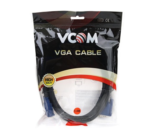 Кабель/ Кабель удлинительный Монитор-SVGA card (15M-15F) 1.8m, 2 фильтра VCOM <VVG6460-1.8M>