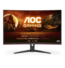 Монитор игровой 31.5'' 16:9 2560х1440(WQHD) VA, Curved, 165 Hz, 250 cd/m2, 3000:1, 80M:1, 4ms, 2xHDMI, DP, Tilt, Speakers, Black+Cherry (Мятая упаковка)