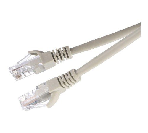 Патч-корд/ Патч-корд GoPower RJ-45 (m)-RJ-45 (m) 1.0м кат.5е ПВХ 26AWG CCA серый в пакете (1/100)