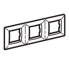 Рамка на 2+2+2 модуля (трехместная), белая, RAL9016