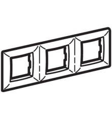 Рамка на 2+2+2 модуля (трехместная), белая, RAL9016
