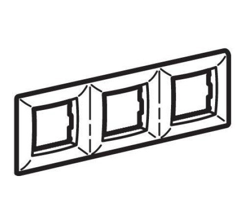 Рамка на 2+2+2 модуля (трехместная), белая, RAL9016