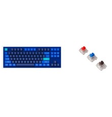 Клавиатура проводная, Q3-O2,RGB подсветка,синий свитч,87 кнопок, цвет синий